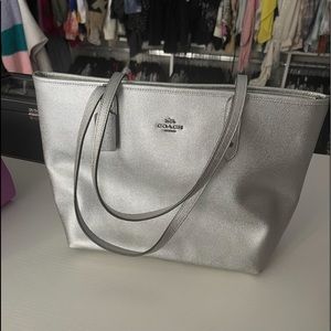 Coach metallic tote